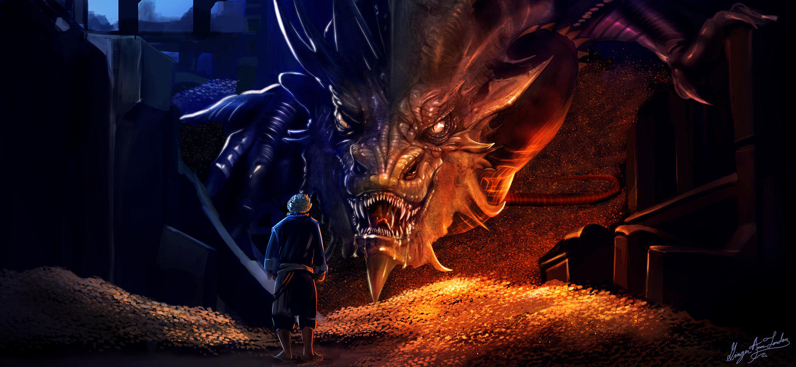 Smog Character SMAUG The Dragon from THE HOBBIT by GingerAnneLondon on DeviantArt
