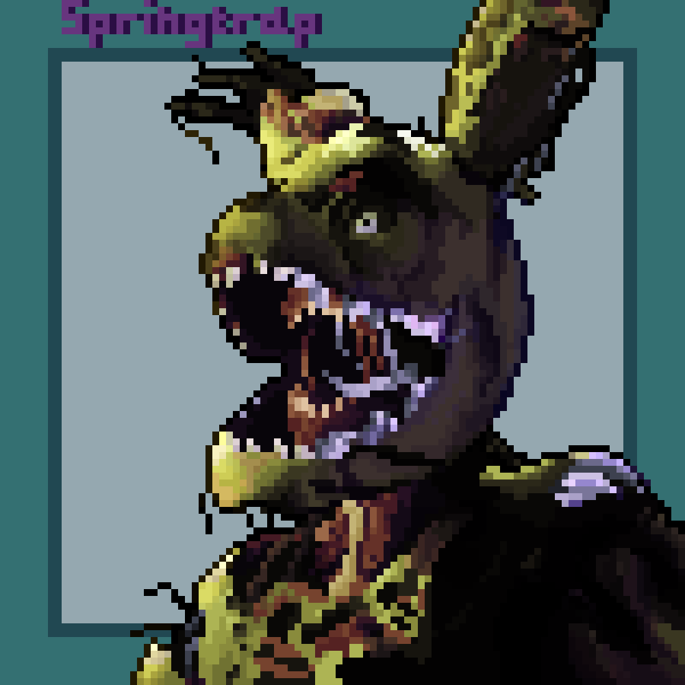 Pixelated Springtrap Springtrap Pixelart by DuskstarShine on DeviantArt