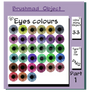 eye colour object stock