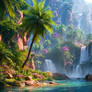 Tropical Waterfall