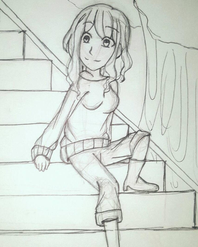Manga Girl Inked Process by FutureMangakaArt on DeviantArt