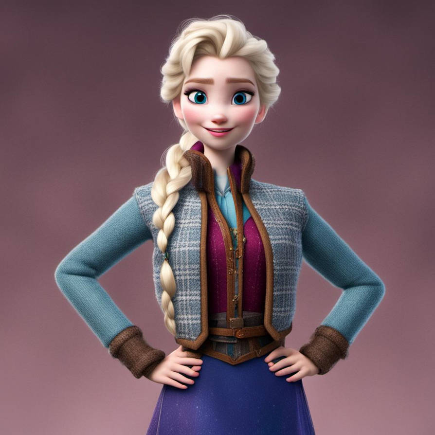 Elsa From Frozen In A Tweed Jacket