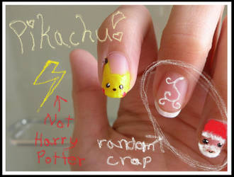 Pikachu nail2 close-up