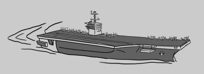 Inktober 2020: Day 25 - Aircraft carrier