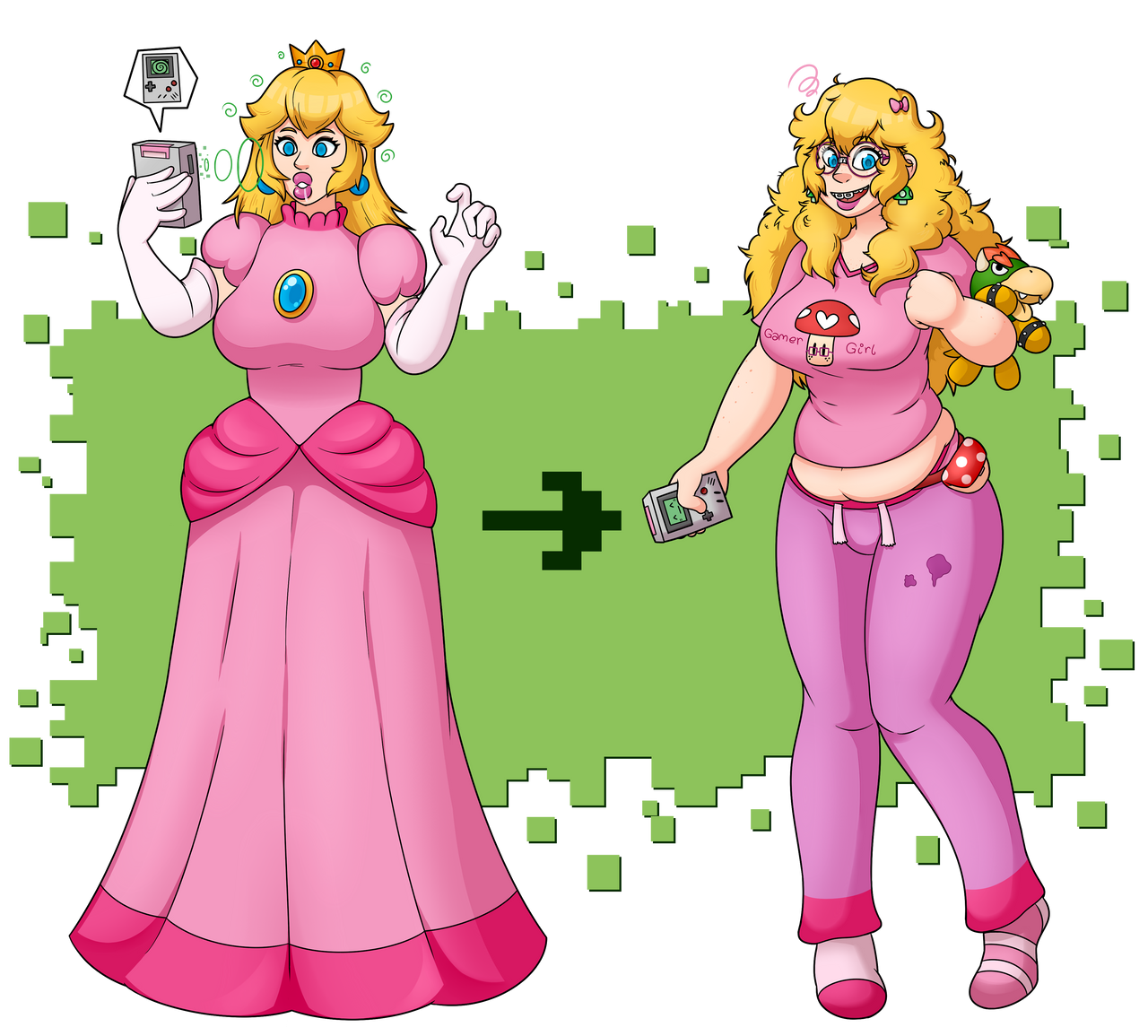 Peach gets Dorky by xXCloneyXx on DeviantArt