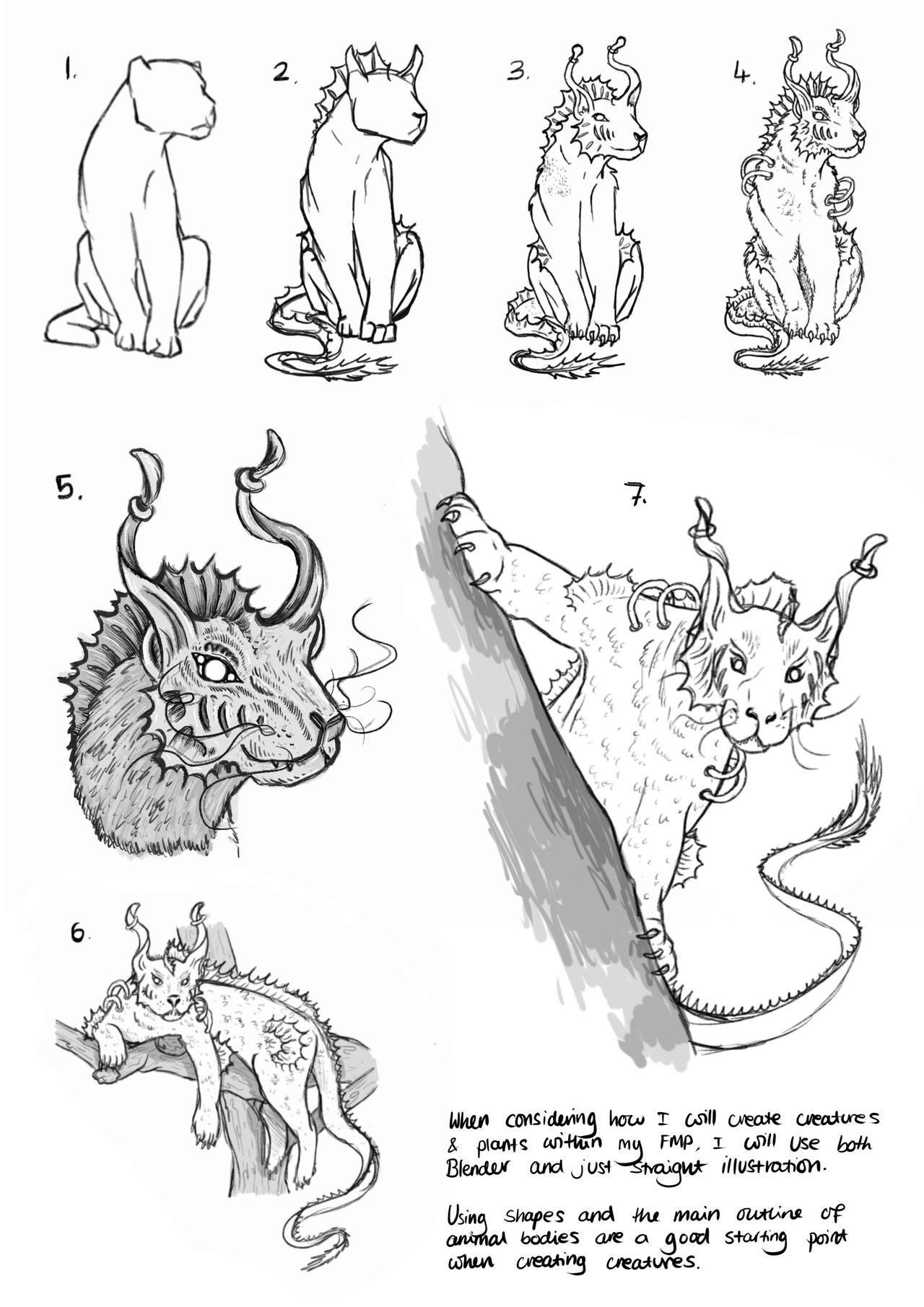 Simple Creature Sketches by NimlongArt on DeviantArt