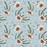 Daisy and White Flower Pattern