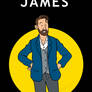 James in TinTin style