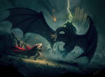 Eowyn and the Nazgul by Deligaris