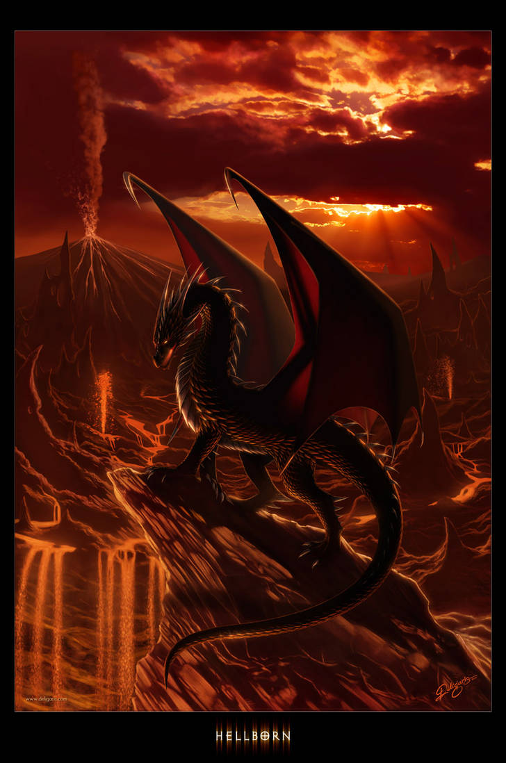 Дракон темного пламени. Огненный дракон. Огнедышащий дракон. Красивый дракон. Одинокий дракон.