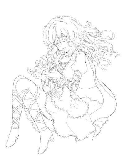 Byakuren lineart