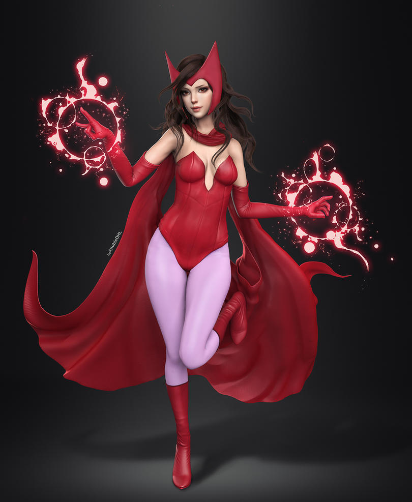 Scarlet Witch By Ayhotte Deviantart Com On Deviantart Super Hero And Villei...