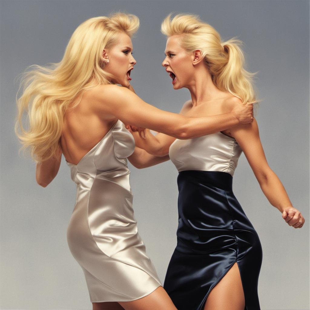 Hair Fight Deviantart Rough hair pulling catfight with breast and face by bobrhea2 on DeviantArt