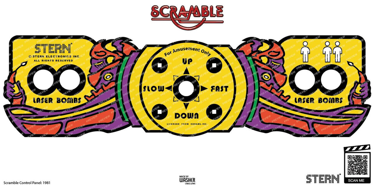 Scramble Video Game Control Panel Artwork - Vector by Craig-Lowe on ...