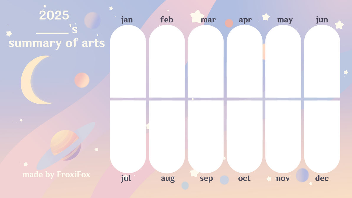 2025 Art Summary Template by FroxiFox on DeviantArt