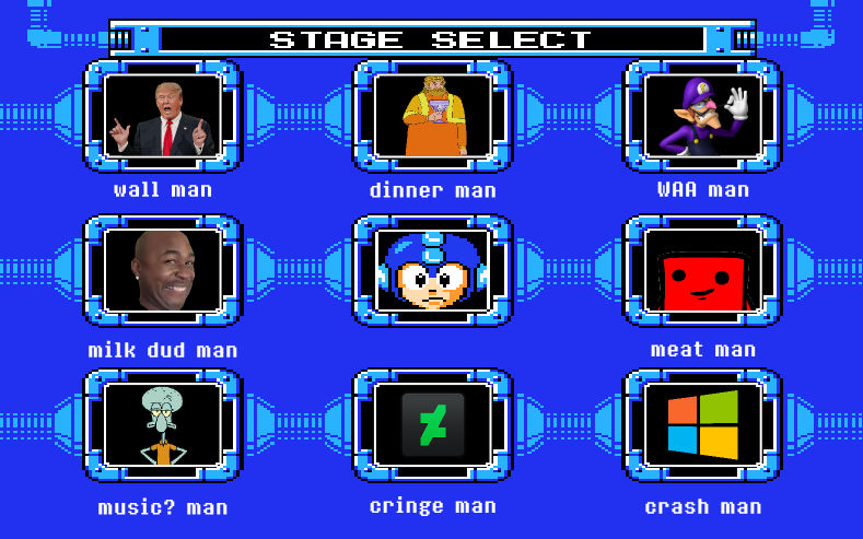 Megaman Stage Select by yellowpig22 on DeviantArt