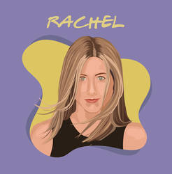 Rachel FRIENDS TV show portrait illustration