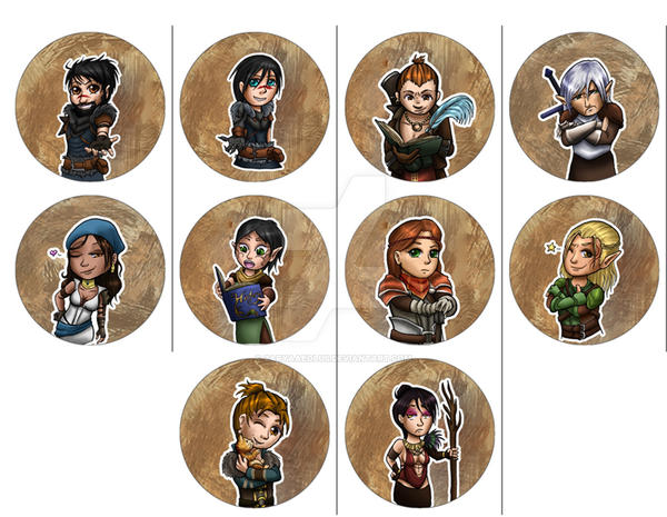 Buttons - Dragon Age (Set 1)