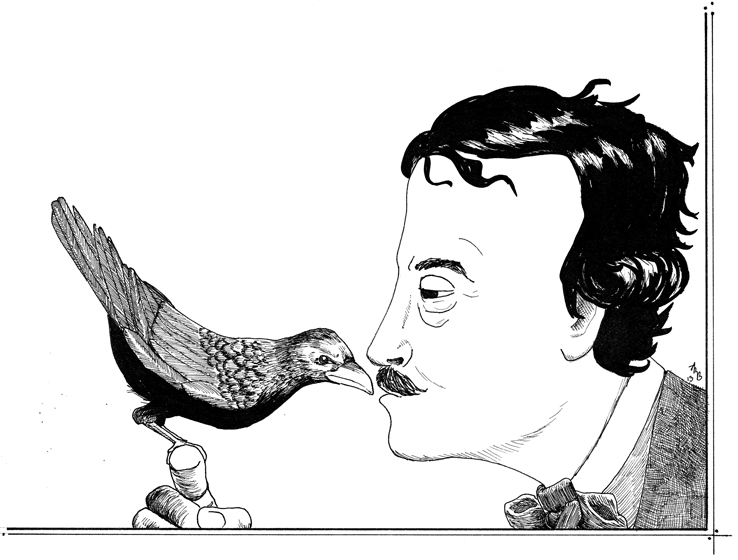 Poe and his Raven