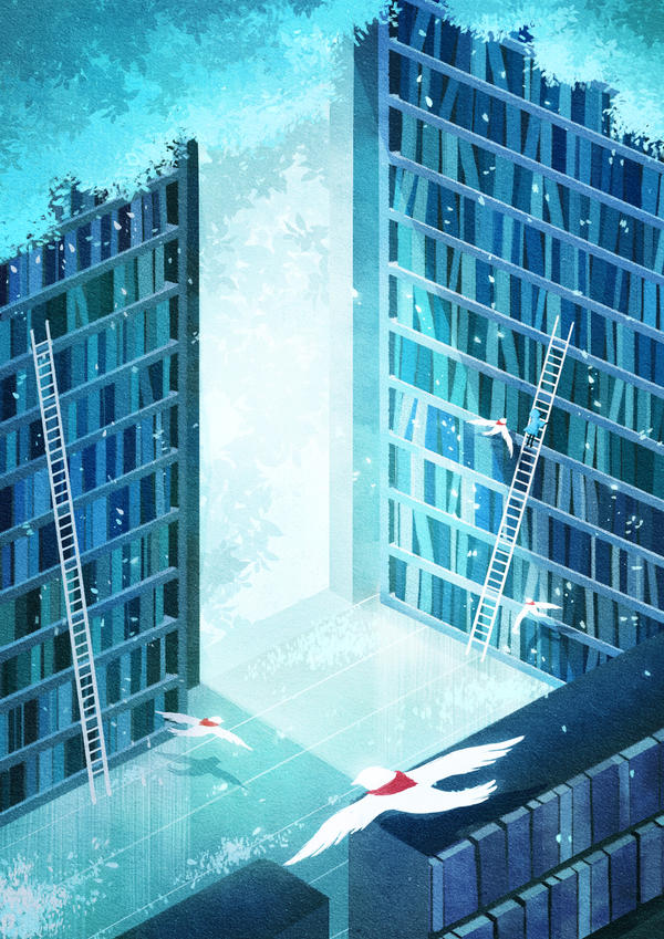 The Blue Library by Sothen on DeviantArt