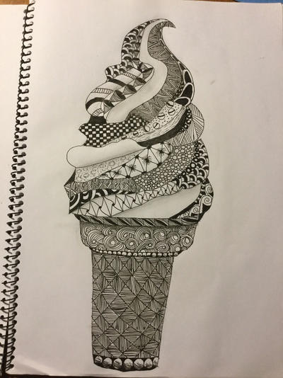 Zentangle Ice Cream by Amygogirl24 on DeviantArt