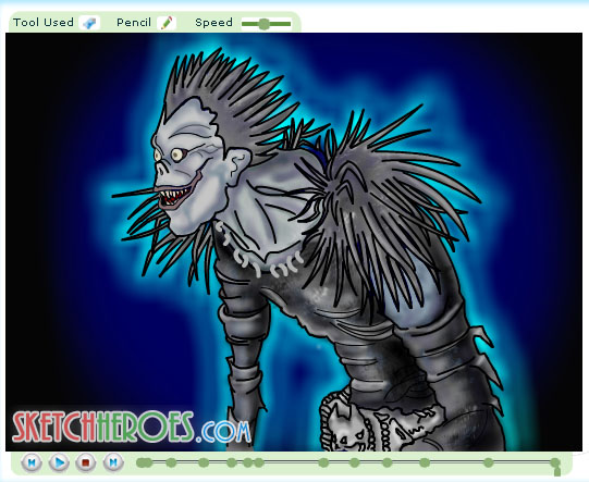 How to Draw Ryuk Part 3