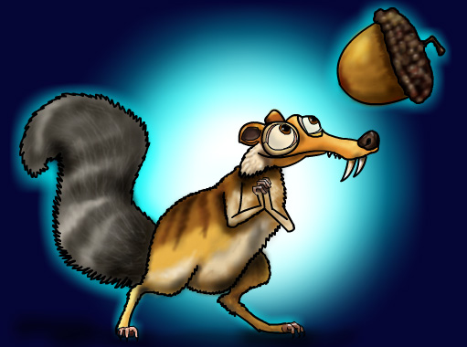 How to draw Scrat from the Movie Ice Age 4 Part 3