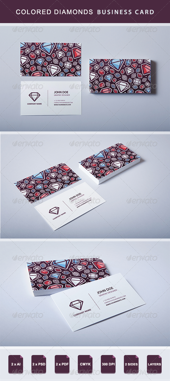 Colored Diamond Business Card