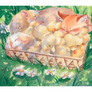 Easter kitty and chickies and bunbuns cuddling