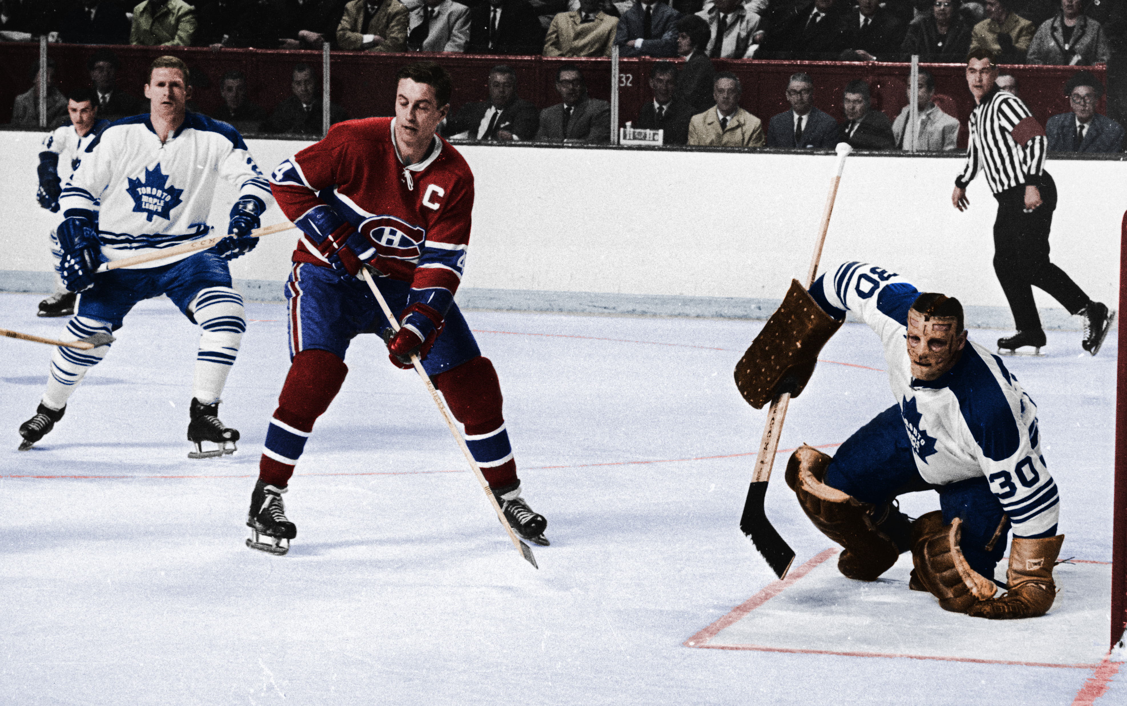 1967 colorization Leafs @ Canadiens