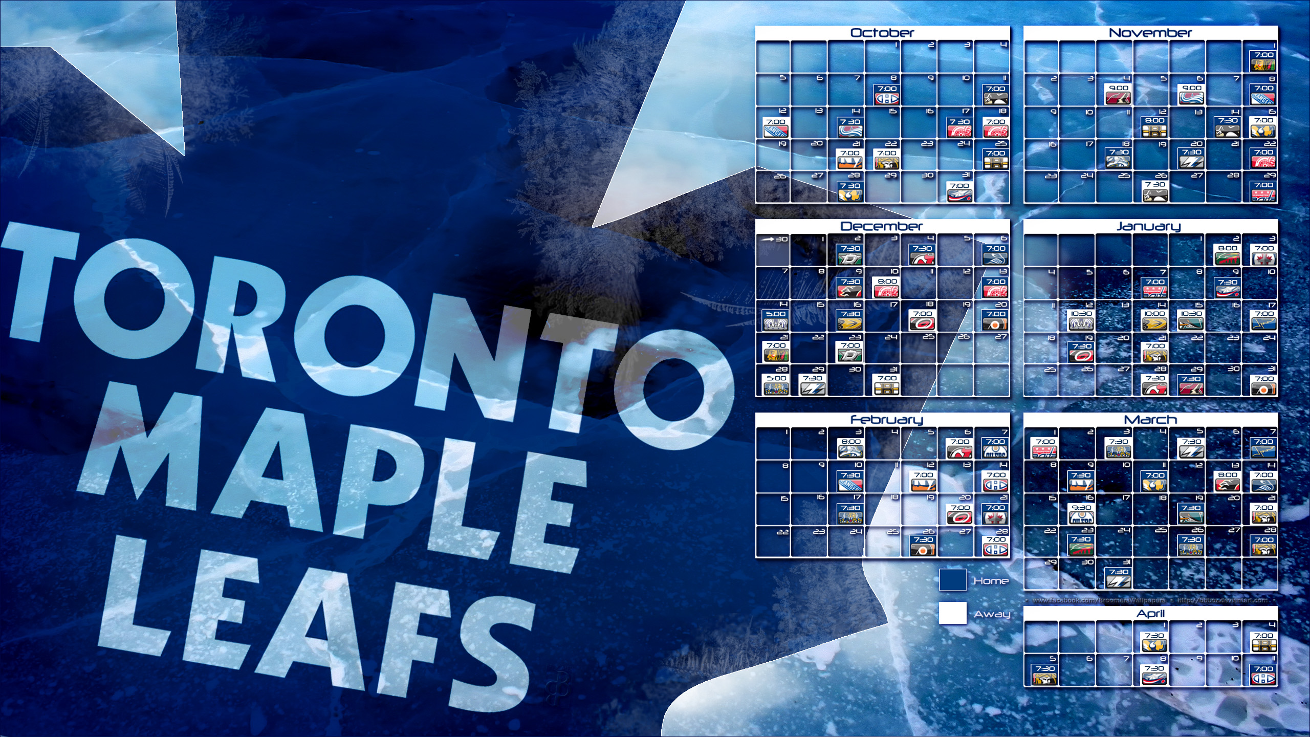 2014-2015 Leafs Schedule 16:9 Wallpaper