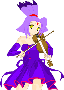 Human Blaze plays her Violin