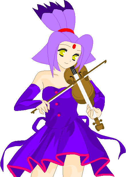 Human Blaze plays her Violin