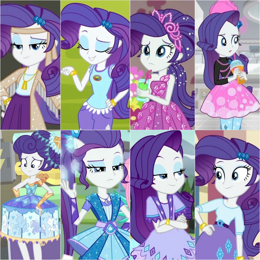 Rarity's most striking outfits (2) by FrankCrazy16 on DeviantArt