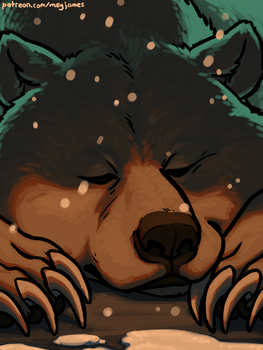 February 2023 quick draw - snoozing bear