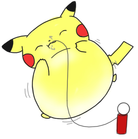 Pikachu Pokemon Inflation Pikachu inflated 3 by selphy6 on DeviantArt