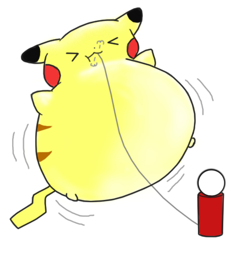 Pikachu Pokemon Inflation Pikachu inflated 4 by selphy6 on DeviantArt