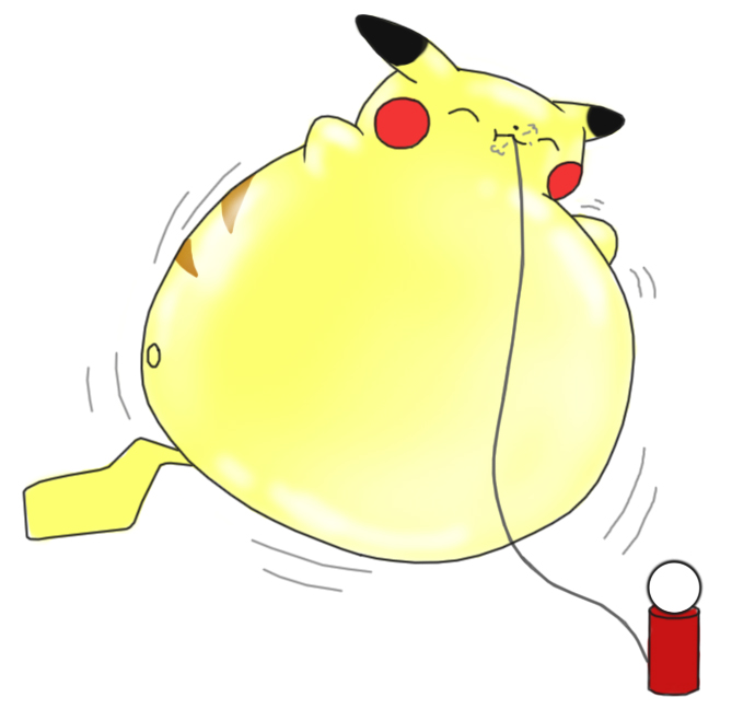 Pikachu Pokemon Inflation Pikachu inflated 5 by selphy6 on DeviantArt