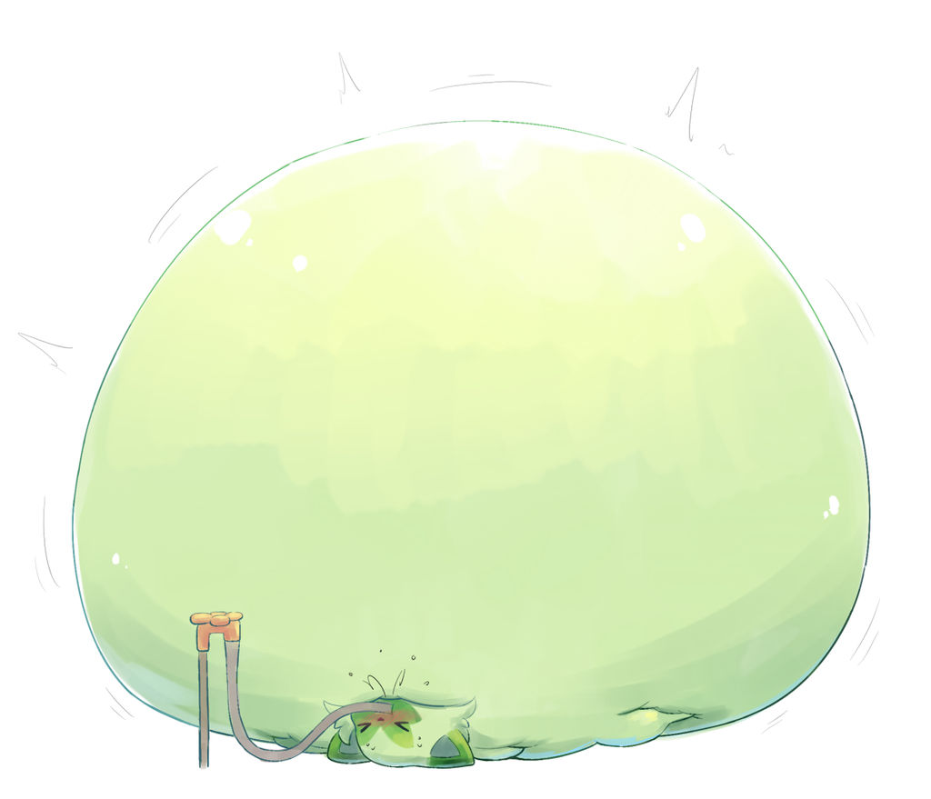 (Commission) Inflated Sprigatito 2 by selphy6 on DeviantArt