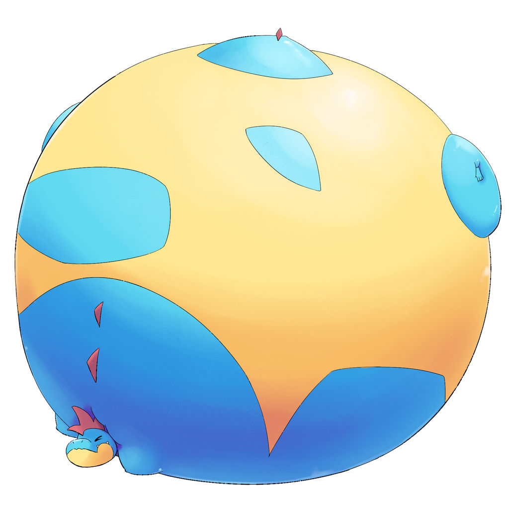 (Commission) Inflated Croconaw by selphy6 on DeviantArt