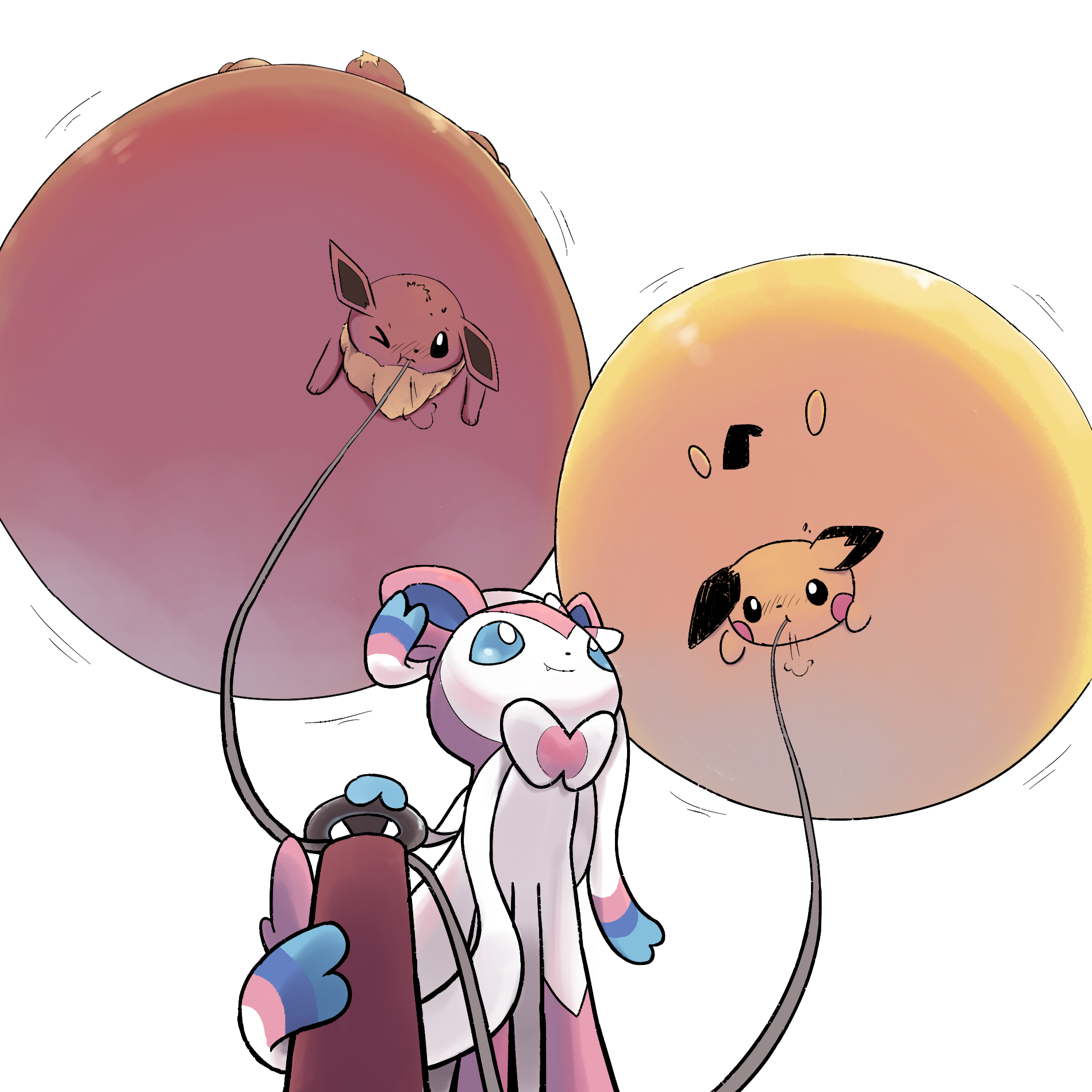 Eevee Inflation (Commission) Inflated Pichu and Eevee by selphy6 on DeviantArt