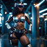 Robo cop girl AI photo 