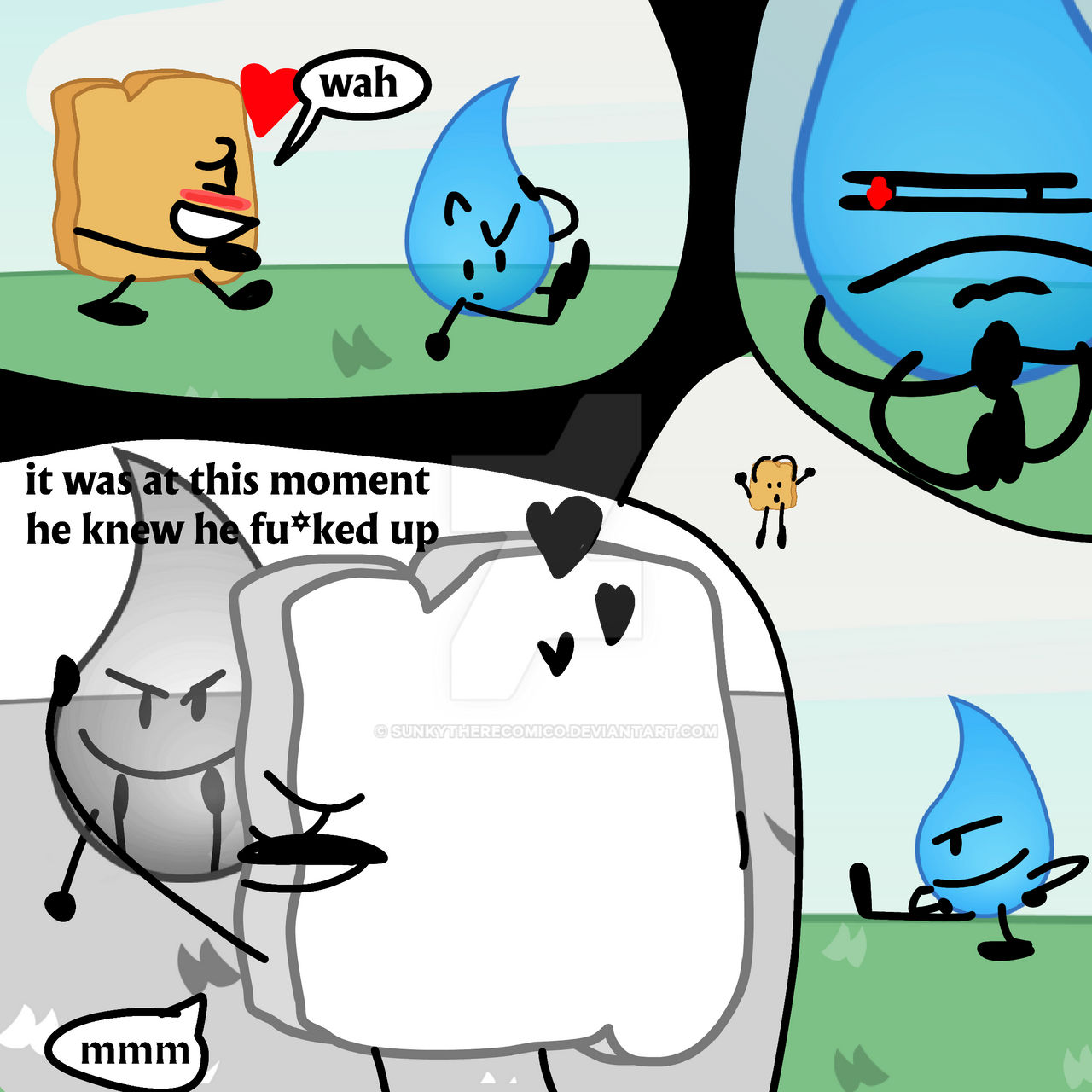 Bfdi 1a recreation in comic format by Sunkytherecomico on DeviantArt