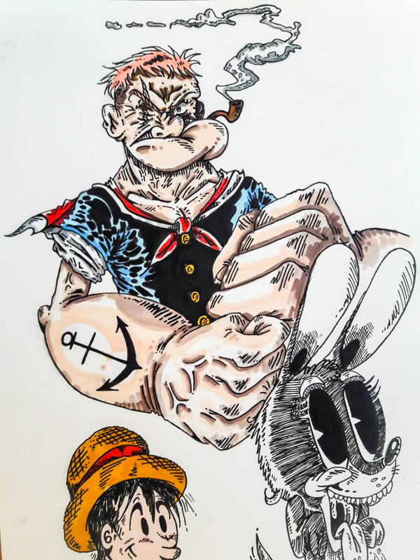 One Piece Popeye If We Can T Be Fren S By Insaneasylum123 On Deviantart