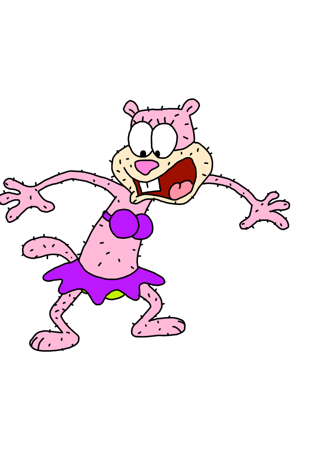Sandy Cheeks Screaming (Squirrel Pattern Baldness) by ...