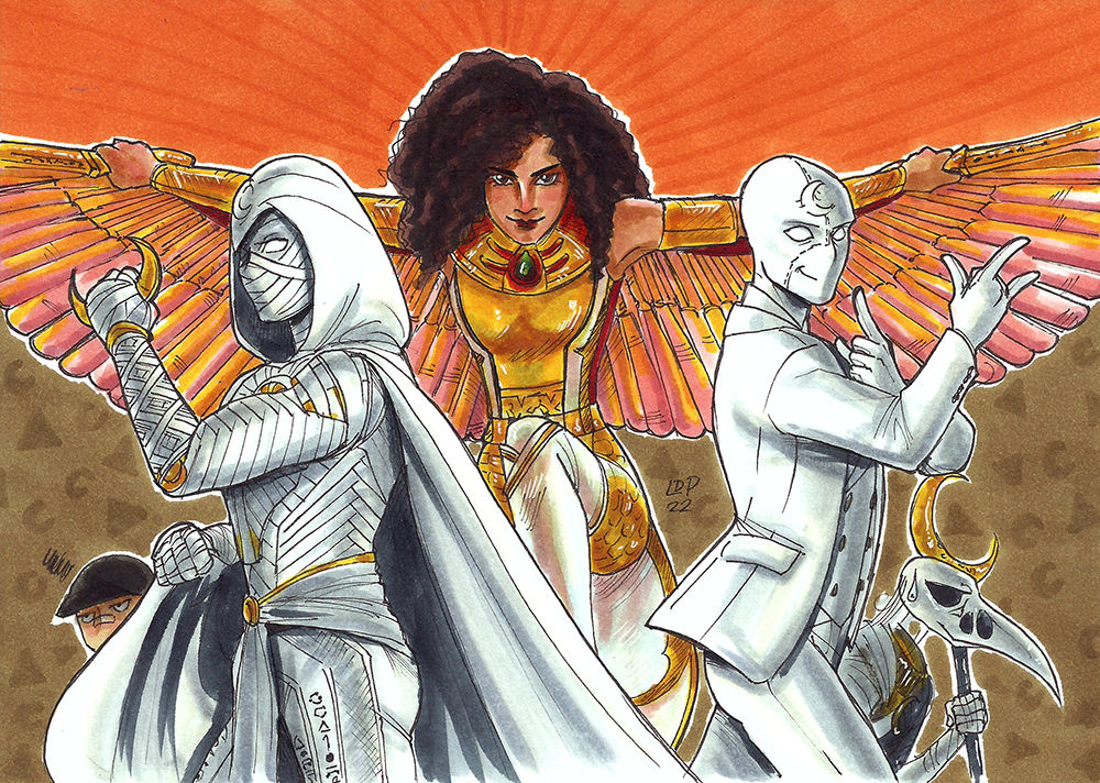 Moon Knight, Scarlett Scarab and Mr. Knight by LadyDeadPooly on DeviantArt
