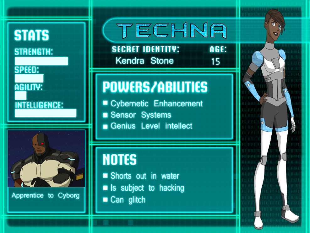 Young Justice OC Techna by FlameFireheart on DeviantArt