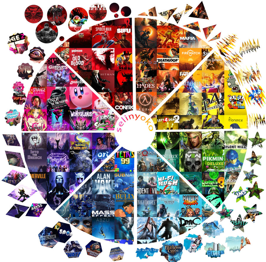 Game Color Color Chart Color Wheel: Categorizing Video Game Covers by Yokoylebirisi on DeviantArt