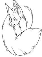 Free Fennec fox badge template. -MSPAINT FRIENDLY-