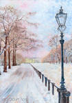Snow at Hyde Park by JoyT